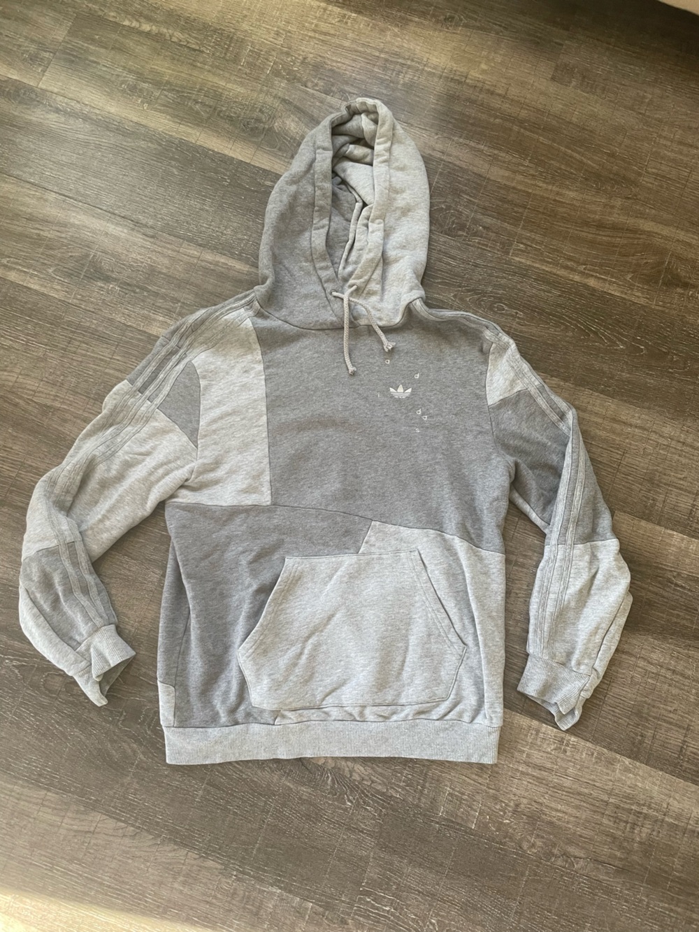 Adidas X Danielle Catharine Patchwork Hoodie. Grey. 100% cotton. Size XSmall
